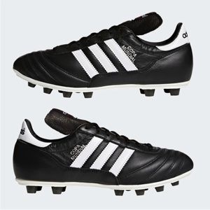 Adidas Mens Copa Mundial Black Leather Soccer Shoes Cleats Size 9.5